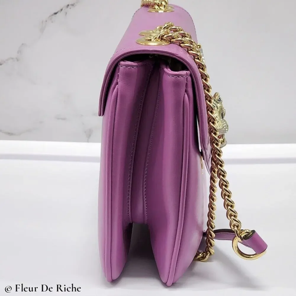 Gucci Rajah Medium Leather Shoulder Bag in Lilac - Picture 6 of 12